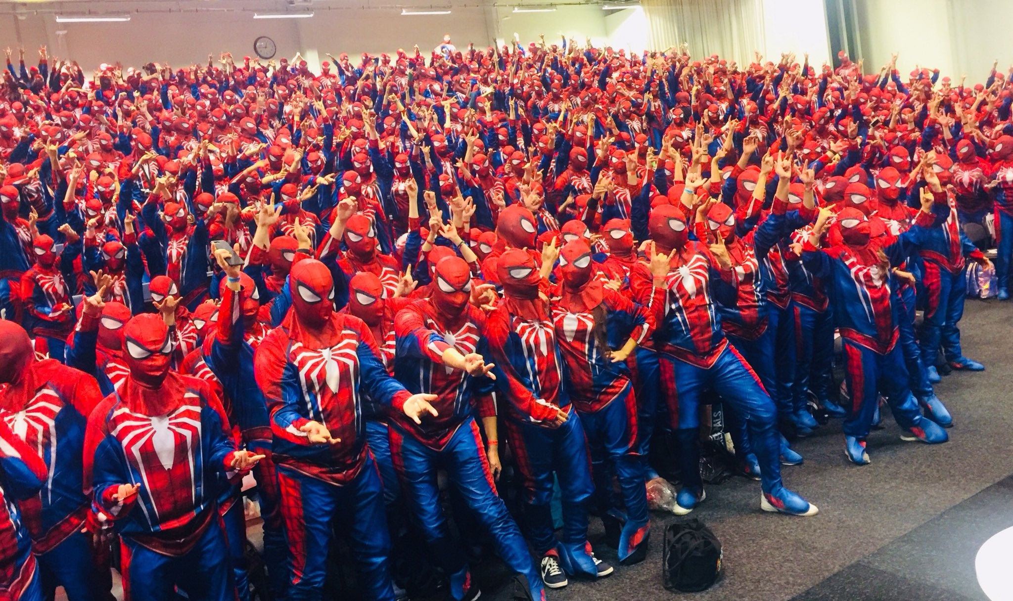 Image for Marvel and Sony break world record for largest gathering of costumed Spider-Men