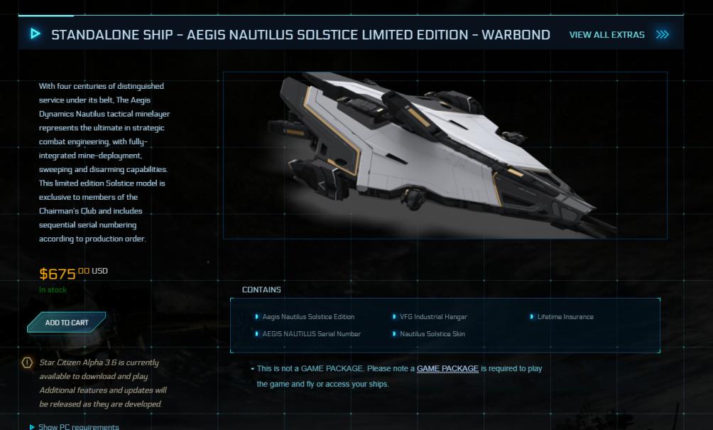 Image for Star Citizen hosted a $275 dinner for its highest paying subscribers to announce a very expensive ship
