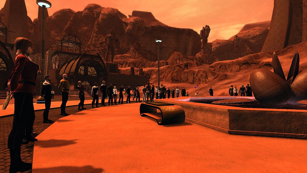 Image for Star Trek Online players gather on Vulcan to pay respects to Leonard Nimoy 