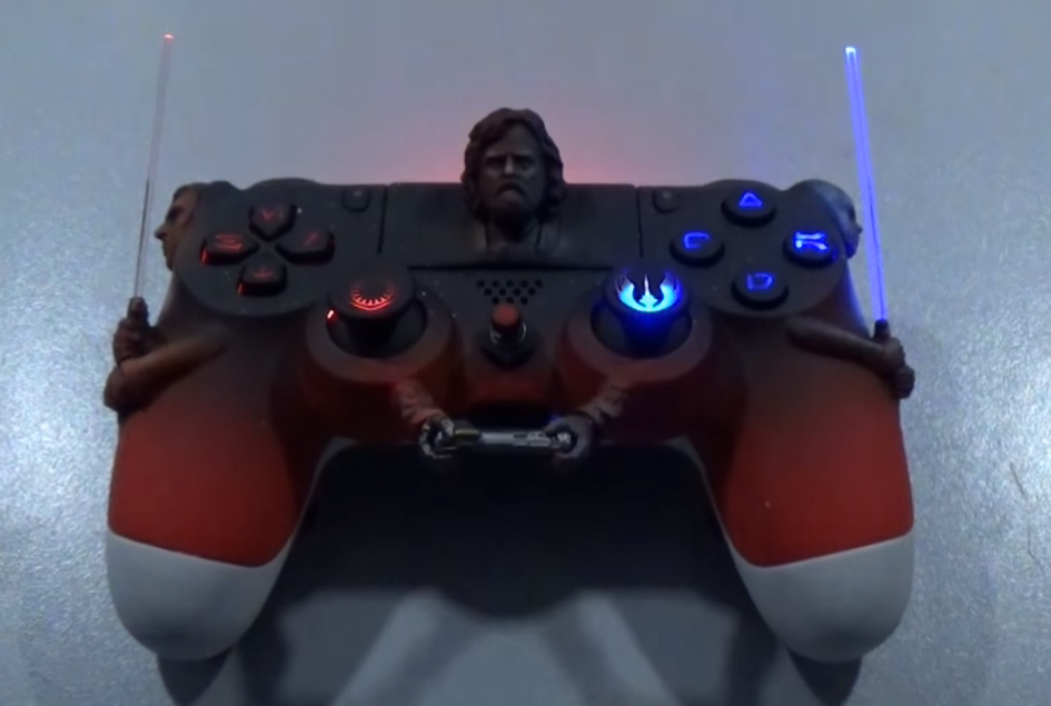 Image for This custom-built Star Wars PS4 controller took 70 hours to make, and yes, that is Luke Skywalker's head sticking out of it