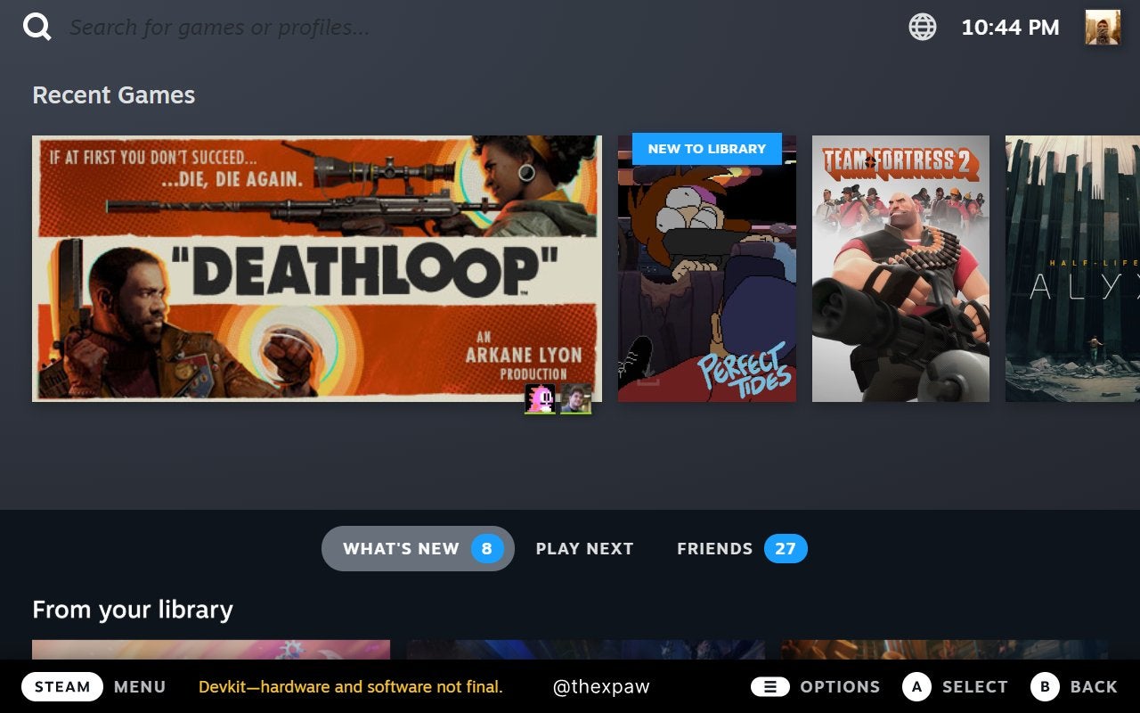 Image for SteamOS 3 leaks, giving us a look at the full Steam Deck UI