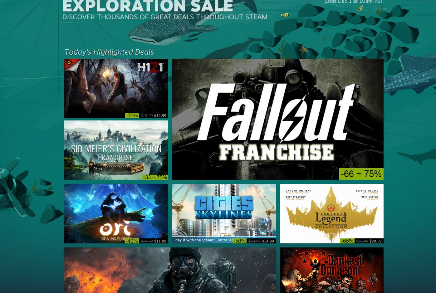 Image for The Exploration Sale is live on Steam - save money through December 1