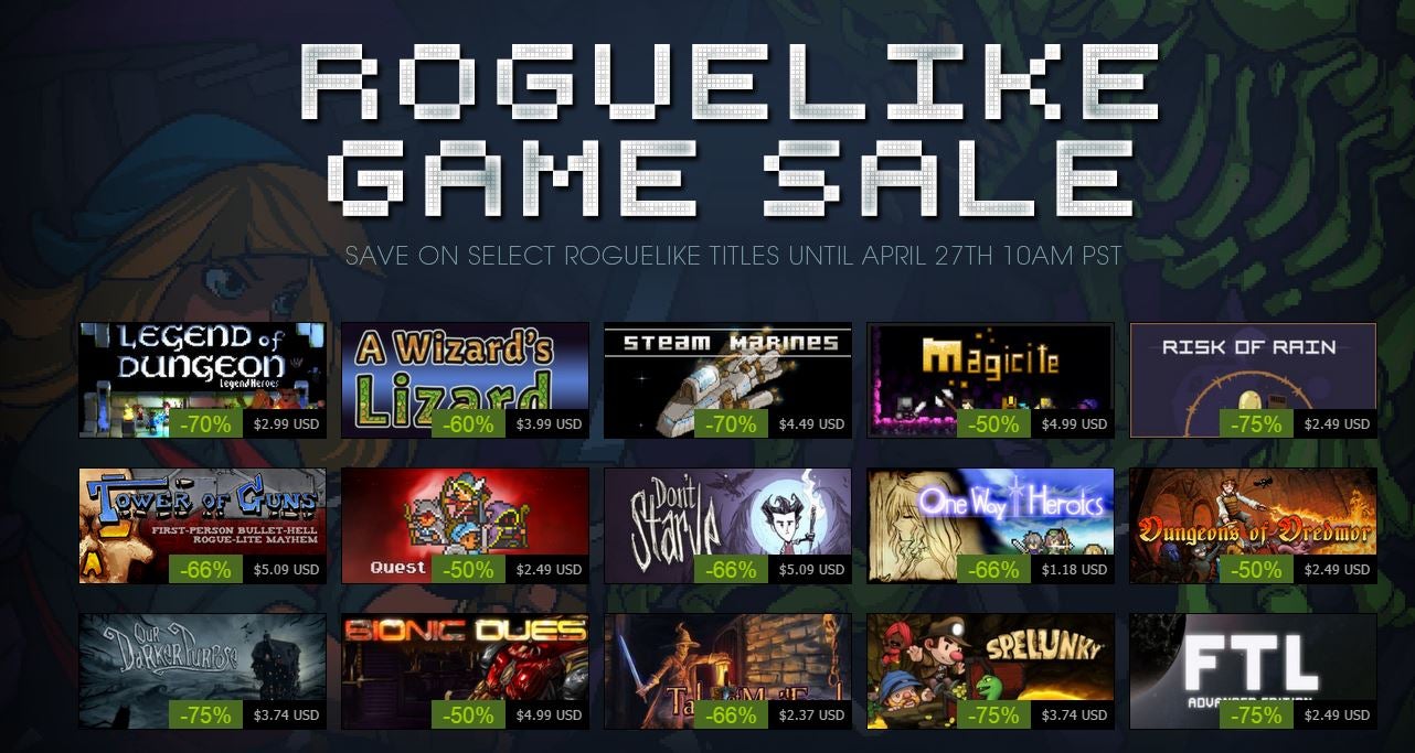 Steam roguelike sale is live, offers deep discounts on a stellar collection  of titles | VG247