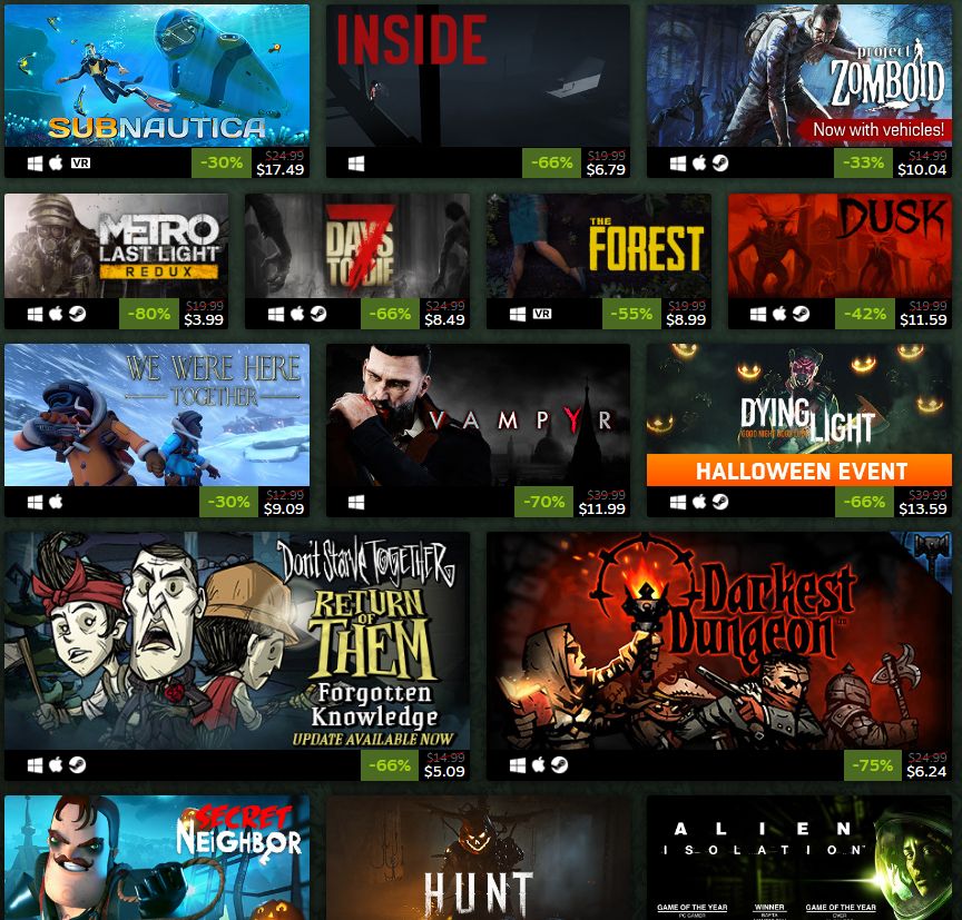 The Steam Halloween Sale Is On Now Until November 2 Vg247