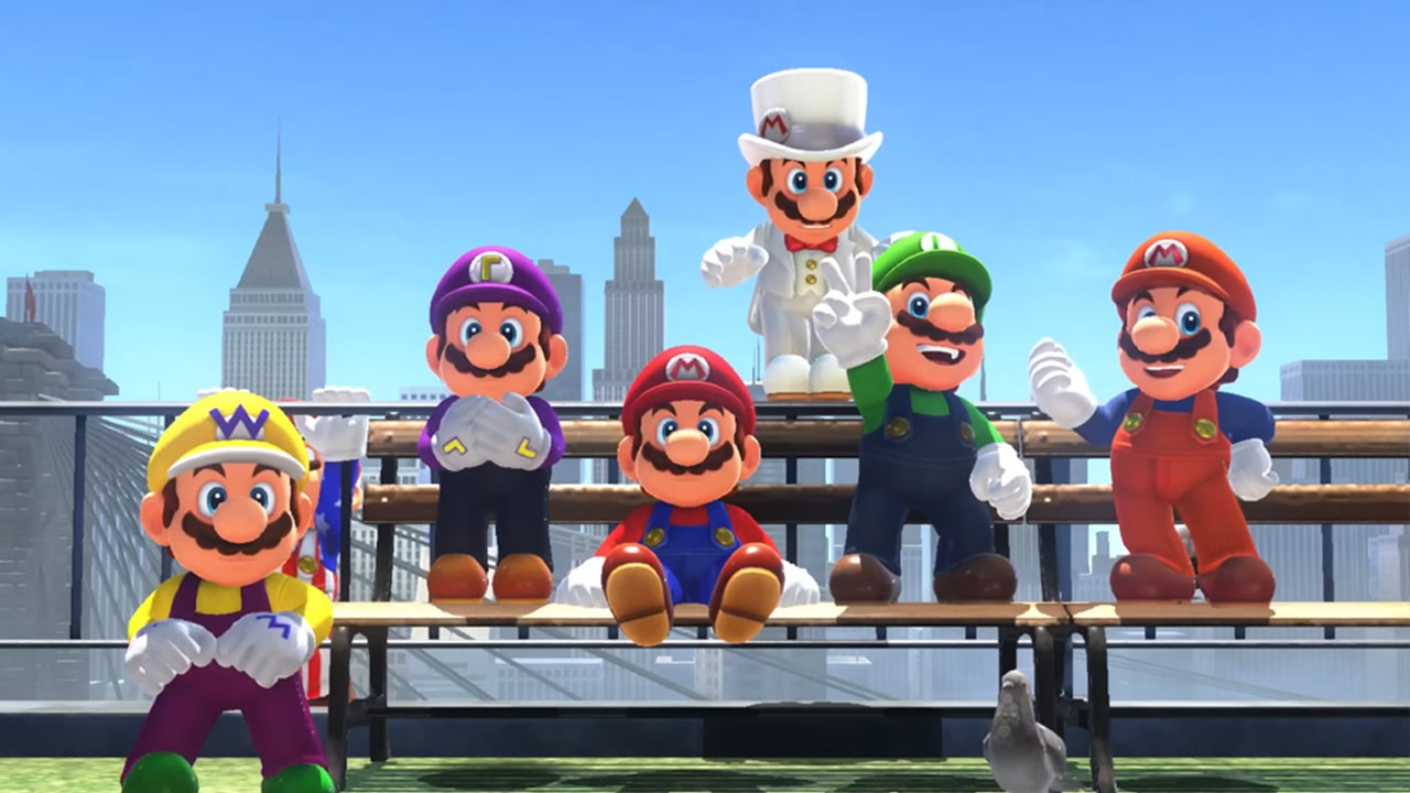 Image for Super Mario Odyssey mod ups the Mario count with 10 player, online co-op