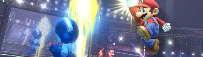 Image for Super Smash Bros. Wii U screens show a dragon-punching Mega Man