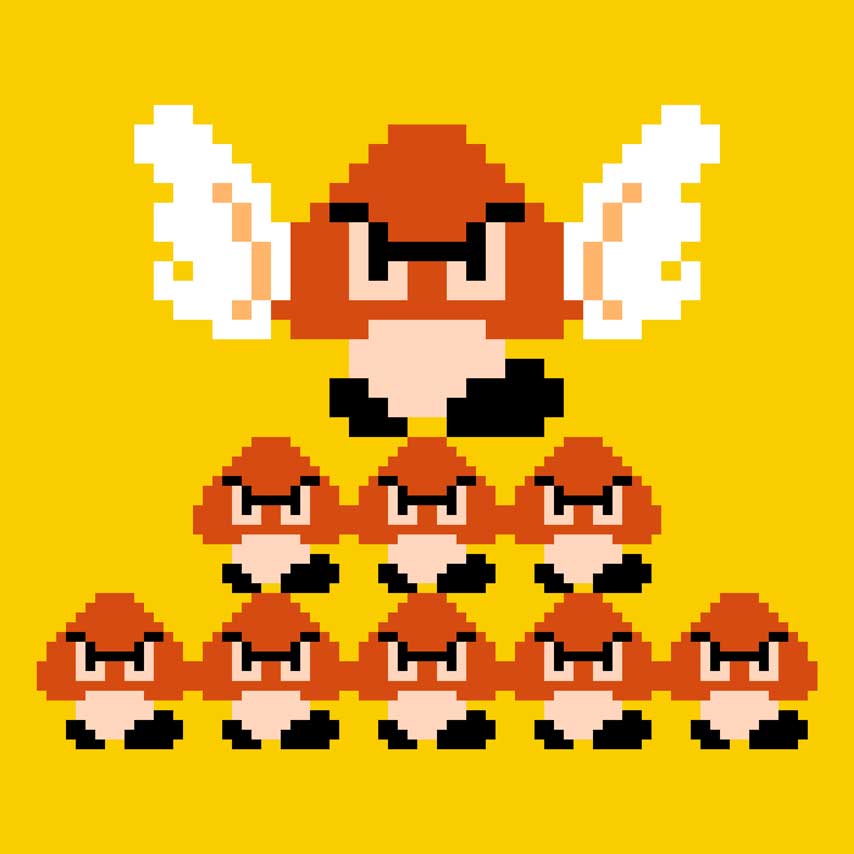 Image for See some of the original graph paper Super Mario Bros. designs