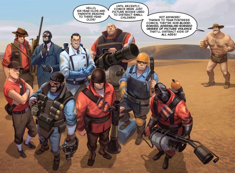 Image for Team Fortress 2 Catch-Up Comic released as part of Free Comic Book Day
