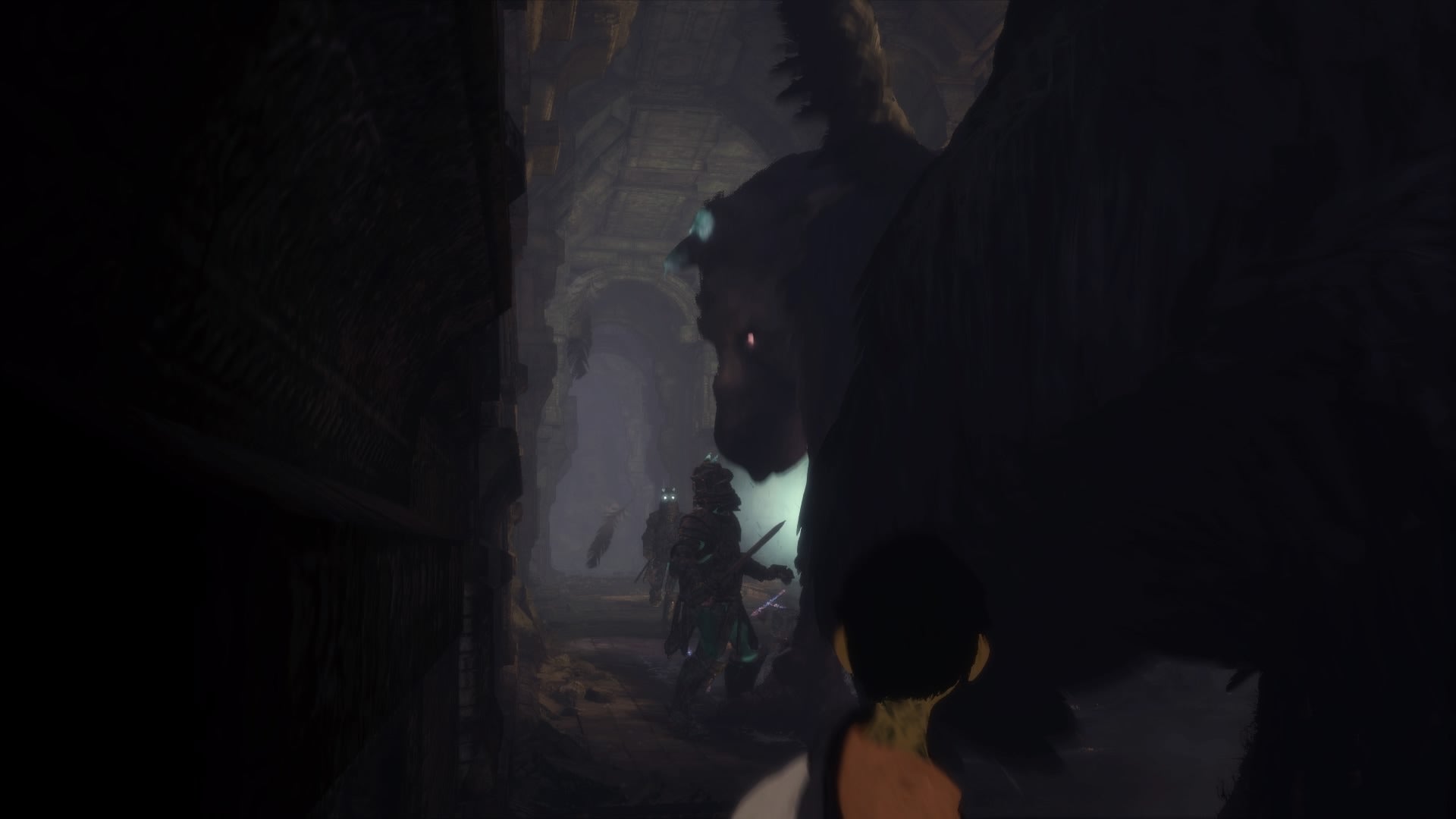 Image for The Last Guardian walkthrough part 5: free Trico's tail, fight past the guards