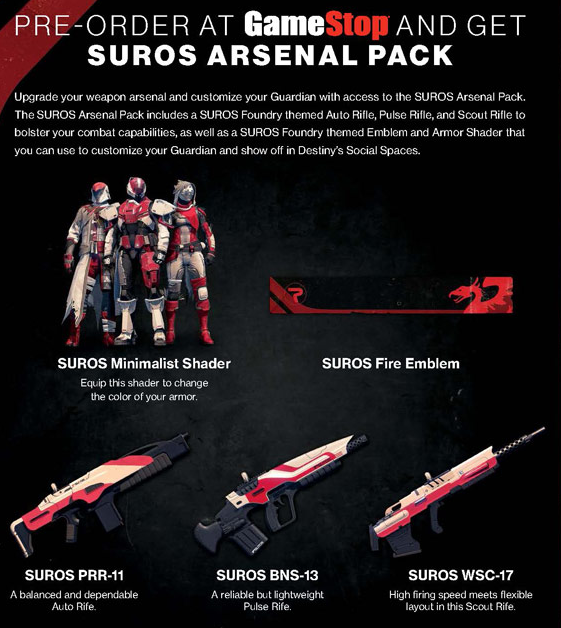 Image for Destiny The Taken King pre-order nets early access to Suros Arsenal Pack