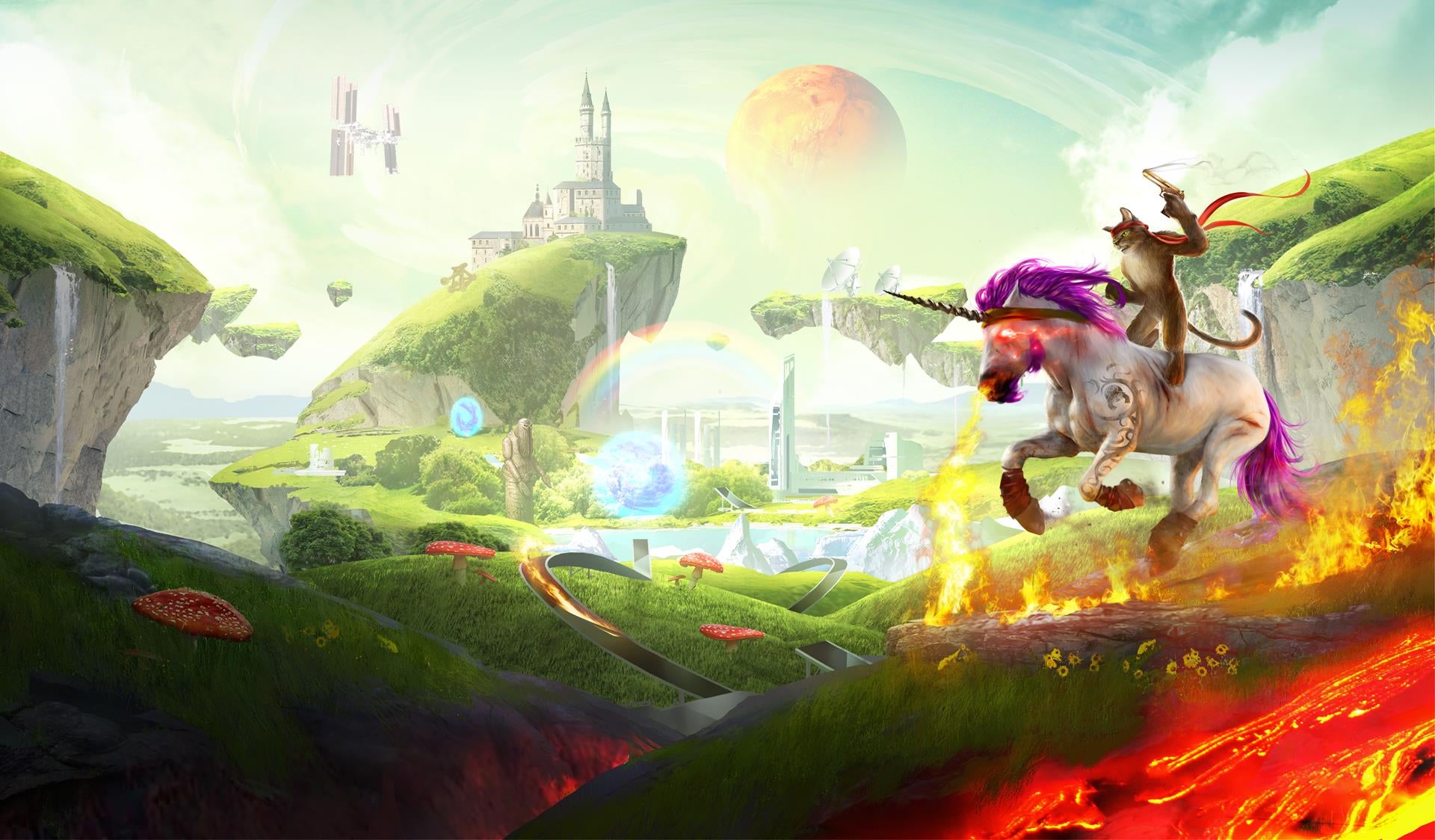 Image for Trials Fusion Awesome Level MAX trailer delivers unicorn-riding cats