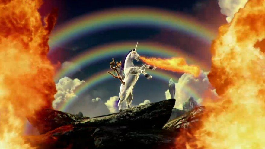 Image for Become a "gun-wielding cat, riding a fire-breathing unicorn" in Trials Fusion: Awesome Level Max