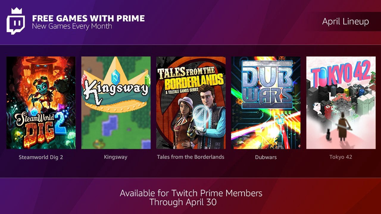 Image for Twitch Prime free games for April include Steamworld Dig 2, Tales from the Borderlands, more