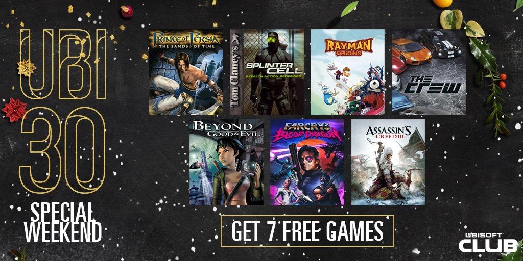 Image for If you missed out on any of the free Ubisoft30 games you can grab all seven this weekend