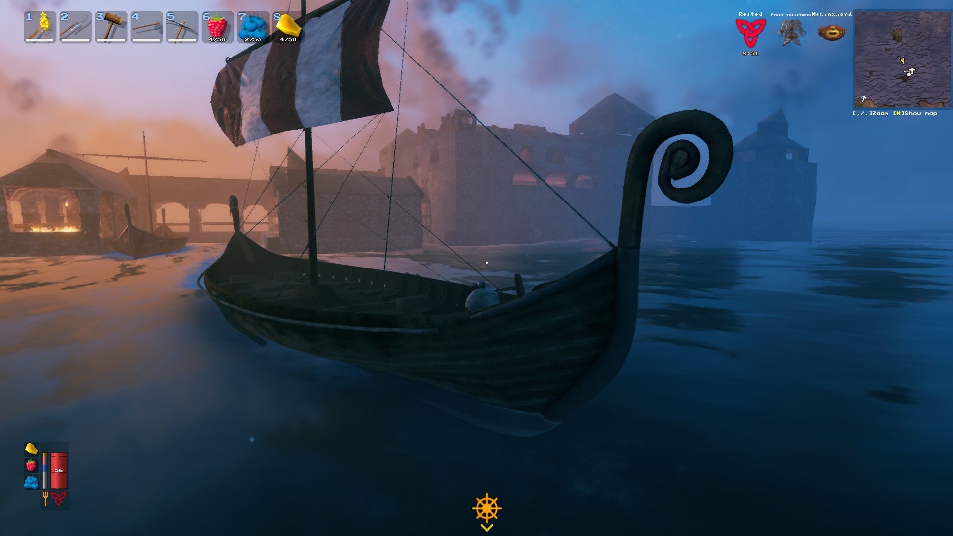 Image for Valheim: How to build and upgrade boats | Upgrading to a longship