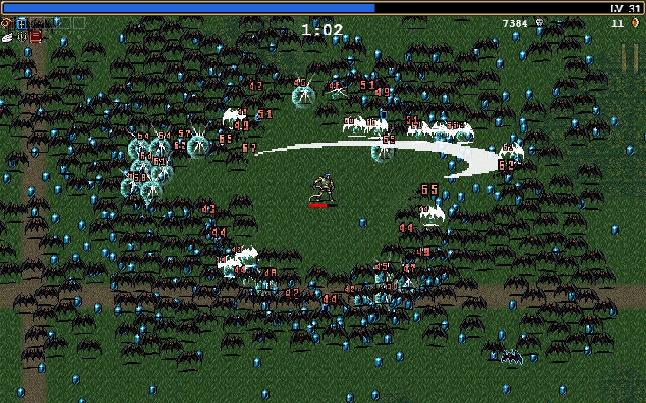 Captura de pantalla del juego Vampire Survivors