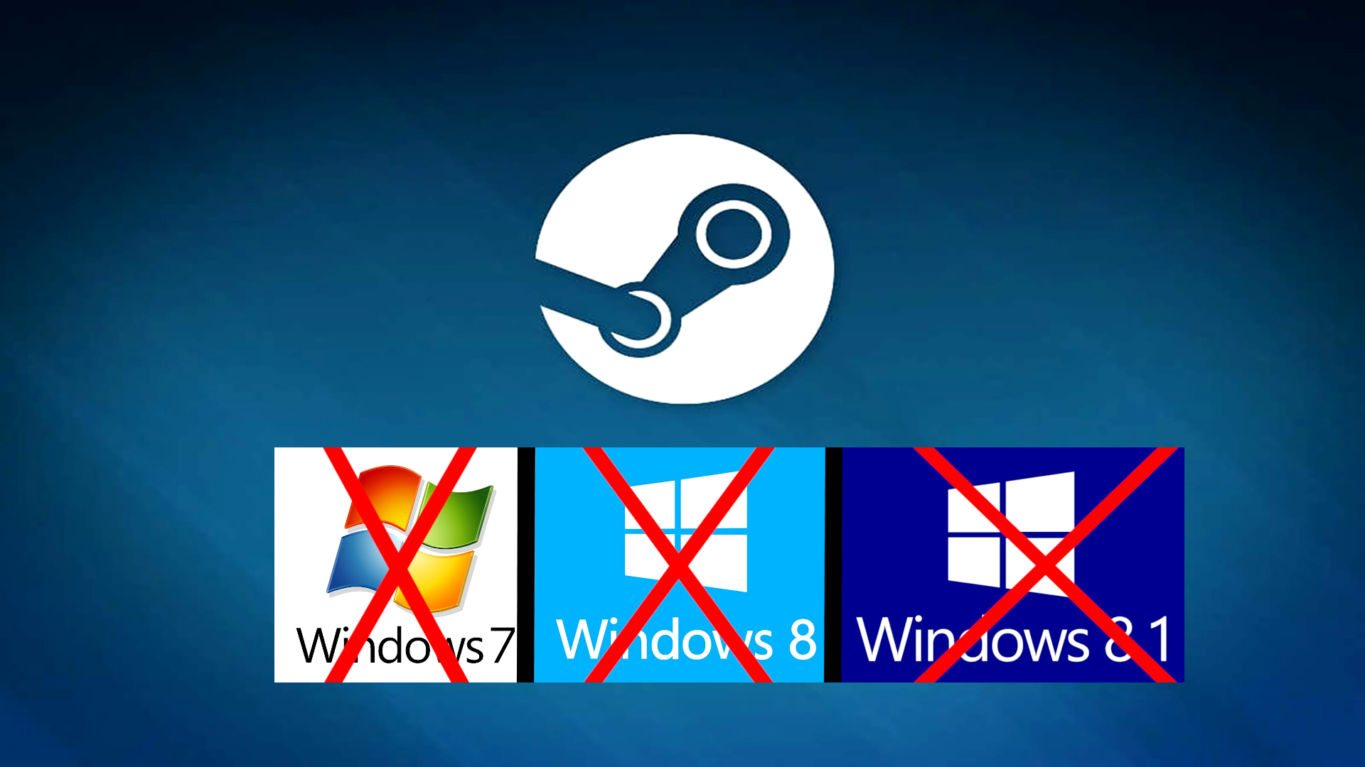 Image for Steam to stop supporting older versions of Windows in 2024