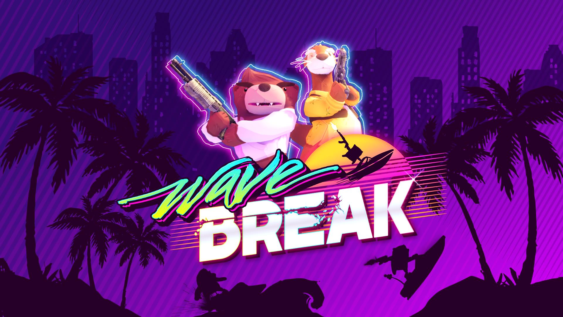 Image for Wave Break is a skateboarding game, except you're riding boats and shooting guns