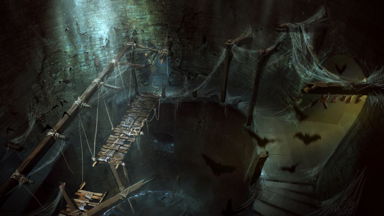Image for Wolfenstein: The Old Blood artwork shows the catacombs, dock, more