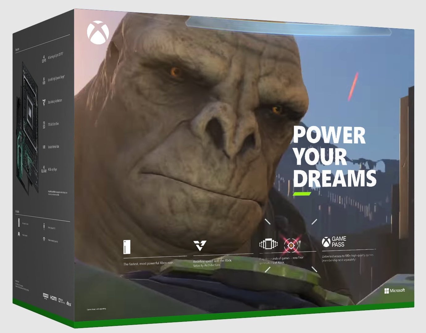 Image for The back of the Xbox Series X retail box prominently features Master Chief, so fans replaced him with Craig