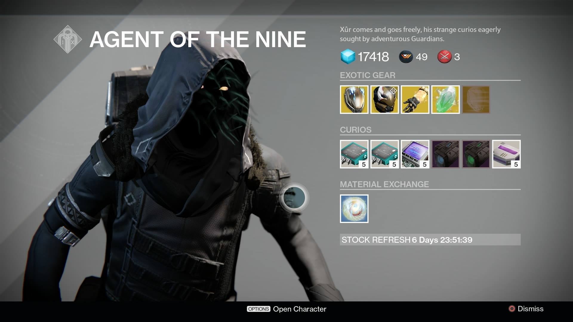 Image for Destiny: Xur location and inventory for July 17, 18